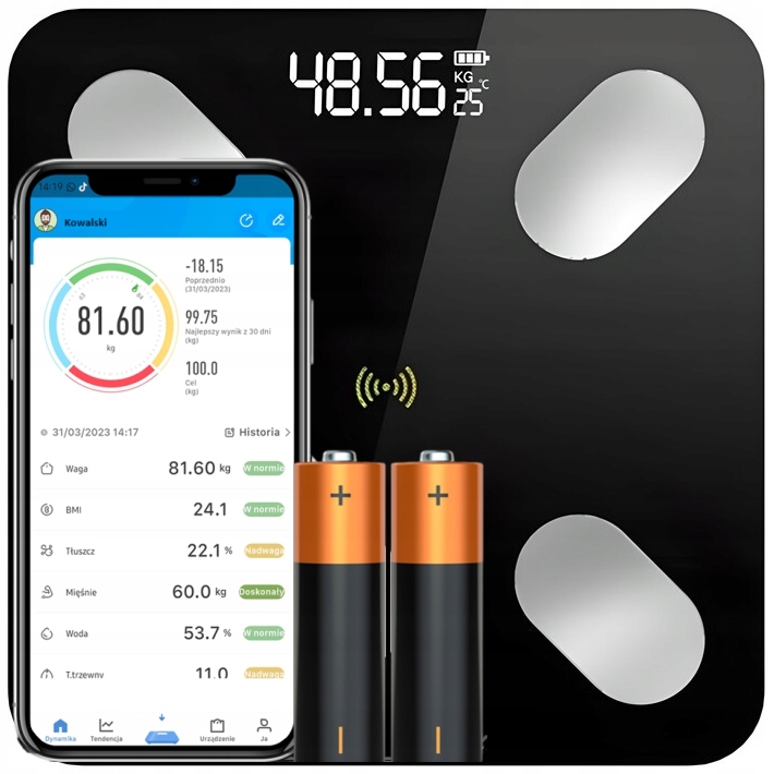 Kúpeľňová váha SunTrade Analytická váha Bluetooth smart aplikácia